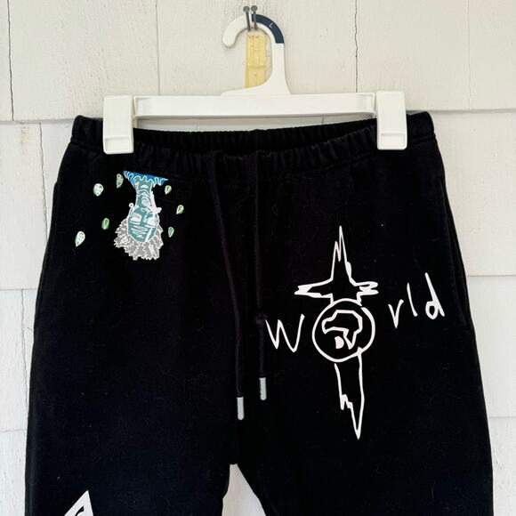 Saint JHN Not a Cult Black Sweatpants size Small - Picture 2 of 8
